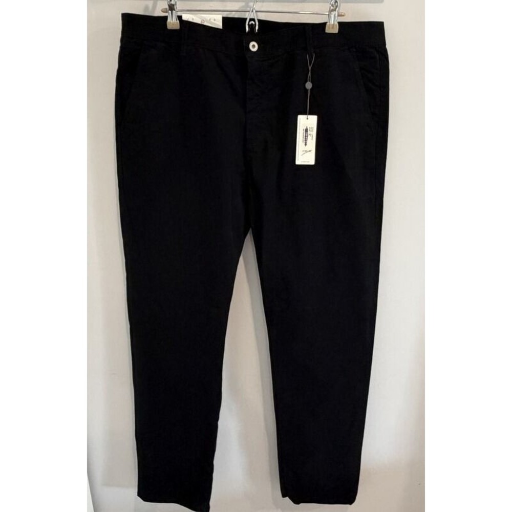 Adriano Goldschmeid AG The Lux Khaki Tailored Trouser Black Stretch New 40 x 34